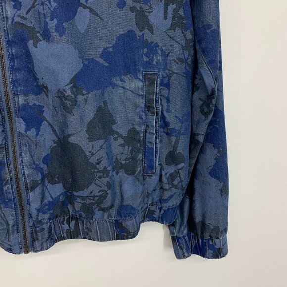 Juicy Couture Jacket Blue Camo Full Zip Front Lyocell - Picture 7 of 11